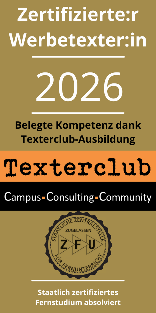 Logo zertifizierte Texterin 2026